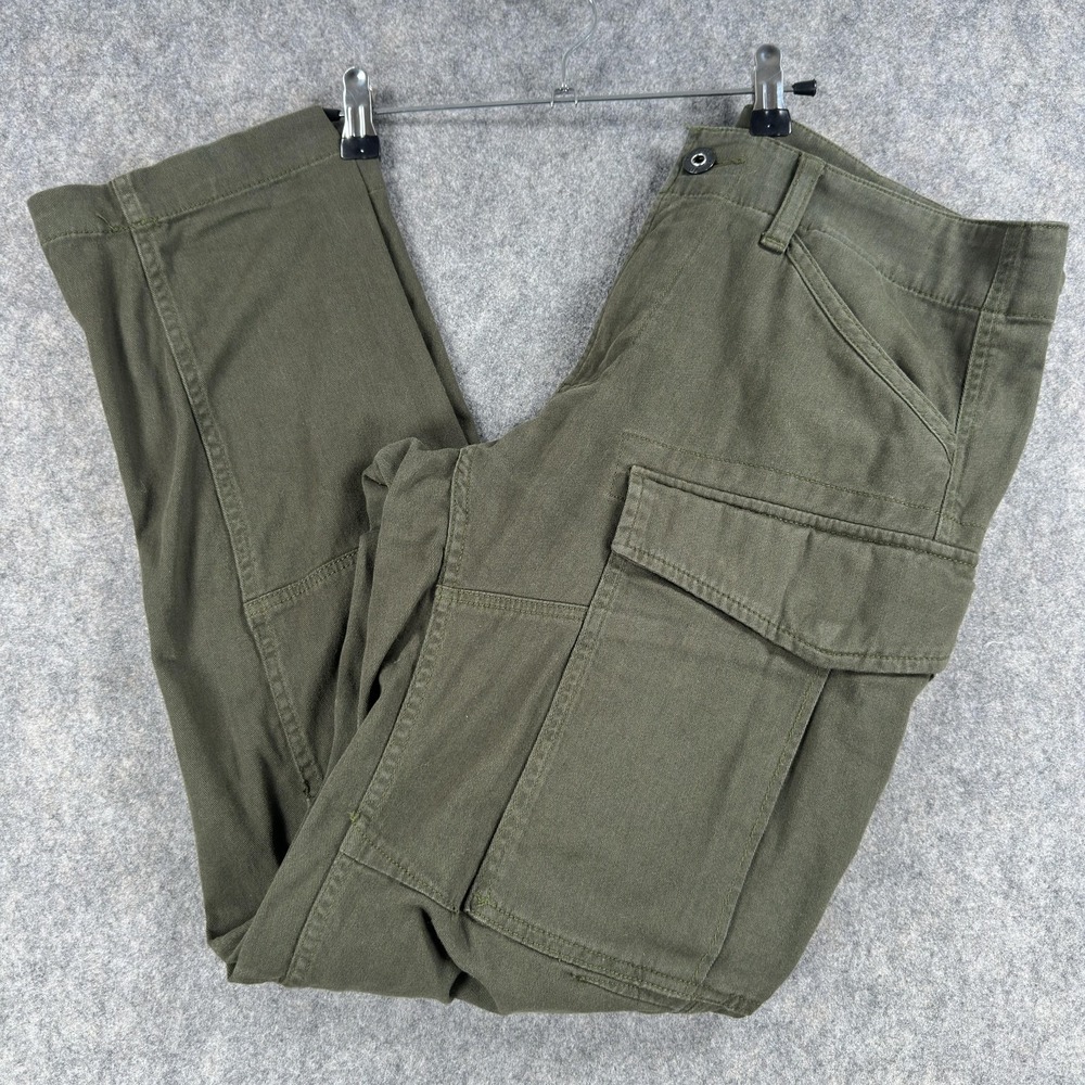 G-Star RAW Pants Mens 35x29 (Tag 32x32) Green Cargo 3D Regular Tapered Denim‎
